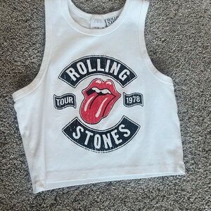 White Rolling Stones tank top from Zara